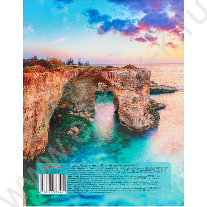 Тетрадь 100л клетка/кольца "Творение природы" | Фото 4