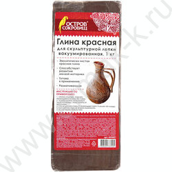 Глина 1кг для лепки красная /вакуумированная, готовая, размачиваемая | Фото 2