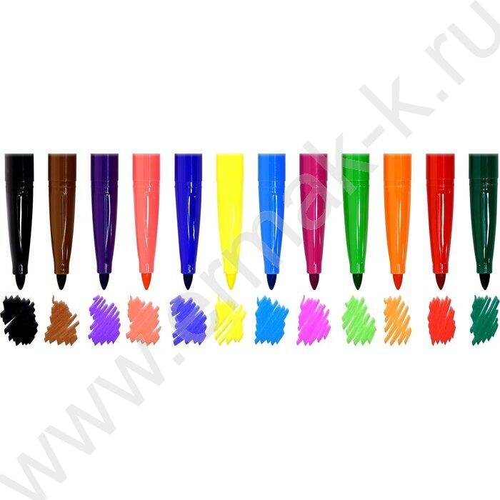 Фломастеры  12цв Каляка-Маляка /толстые/ | Фото 3