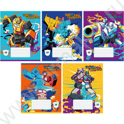 Тетрадь  12л линейка "Transformers" /полн УФ лак/ ассорти | Фото 1