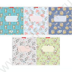 Тетрадь  12л линейка "Девичье счастье" /микротекстура/ ассорти | Фото 1