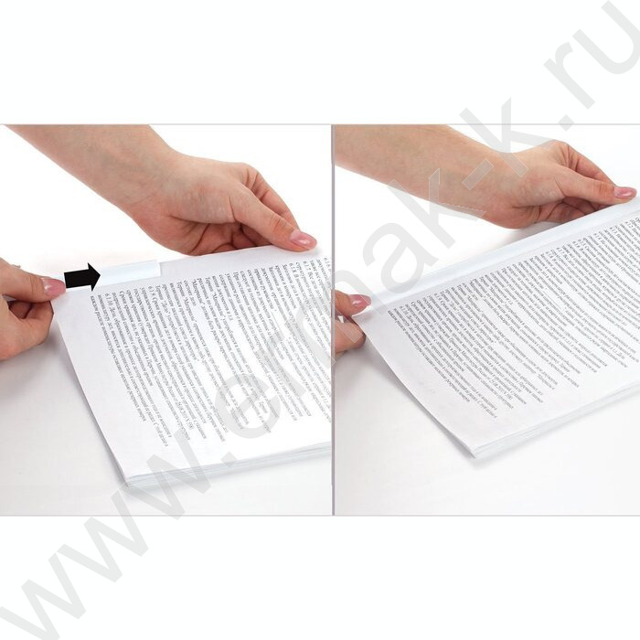 Скрепкошина для быстрого переплета /ширина 10мм (до 50 л) /белая /цена за 1 штуку | Фото 5