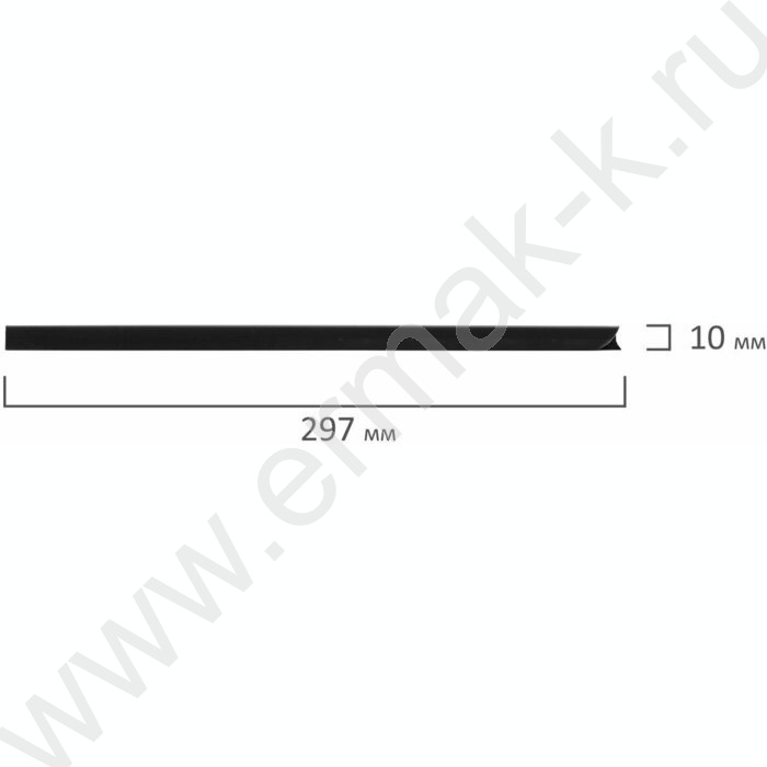 Скрепкошина для быстрого переплета /ширина 10мм (до 50 л) /черная /цена за 1 штуку | Фото 3
