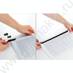 Скрепкошина для быстрого переплета /ширина 10мм (до 50 л) /черная /цена за 1 штуку | Фото 4