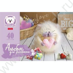 Альбом д/рисования 40л "Уютные котики" ассорти | Фото 3
