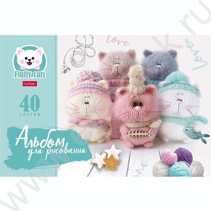 Альбом д/рисования 40л "Уютные котики" ассорти | Фото 4