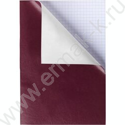 Тетрадь  96л А4 клетка "Бум/винил" бордо (блок эконом) | Фото 1