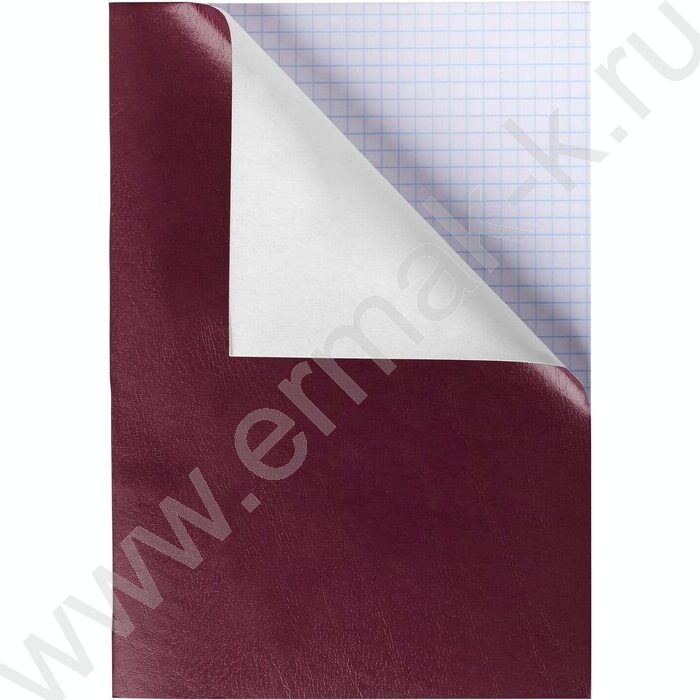 Тетрадь  96л А4 клетка "Бум/винил" бордо (блок эконом) | Фото 1