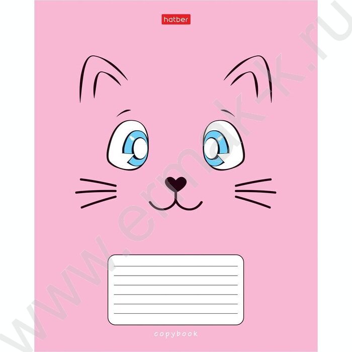 Тетрадь  18л клетка "Ушки на макушке" /тиснение/ 5видов | Фото 1