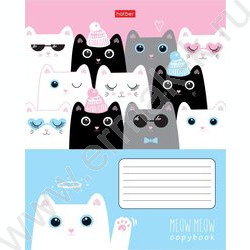 Тетрадь  18л клетка "Ушки на макушке" /тиснение/ 5видов | Фото 2