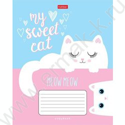 Тетрадь  18л клетка "Ушки на макушке" /тиснение/ 5видов | Фото 5