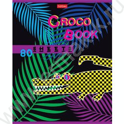 Тетрадь  80л клетка "Листики" /лак/ 5видов | Фото 1