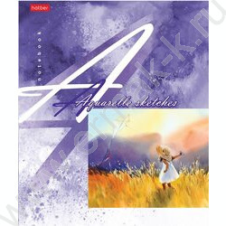 Тетрадь  80л линейка "Акварельные зарисовки" /тиснение/ ассорти | Фото 3