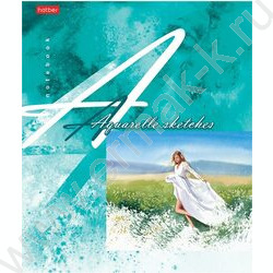 Тетрадь  80л линейка "Акварельные зарисовки" /тиснение/ ассорти | Фото 5