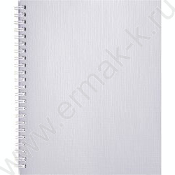 Тетрадь  96л клетка/спираль "Бум/винил" METALLIC белая | Фото 1