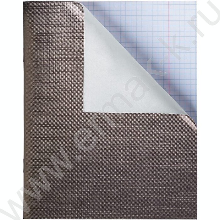 Тетрадь  96л клетка "Бум/винил" METALLIC коричневая | Фото 2