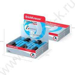 Текстовыделитель /голубой/ 5,2мм косой Visioline V-12 Neon  | Фото 4