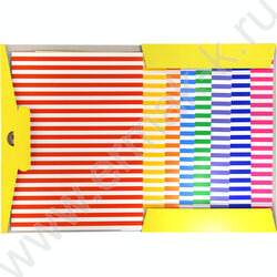 Картон цв. мелов. А4  8л/8цв Каляка Маляка /узор - полоски | Фото 3