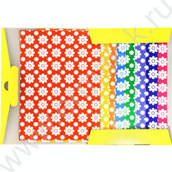 Картон цв. мелов. А4  8л/8цв Каляка Маляка /узор - цветочки | Фото 2