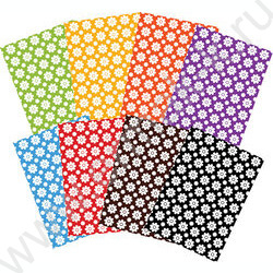 Картон цв. мелов. А4  8л/8цв Каляка Маляка /узор - цветочки | Фото 3