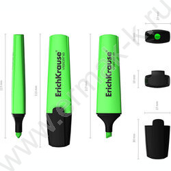 Текстовыделитель /зеленый/ 5,2мм косой Visioline V-12 Neon  | Фото 3