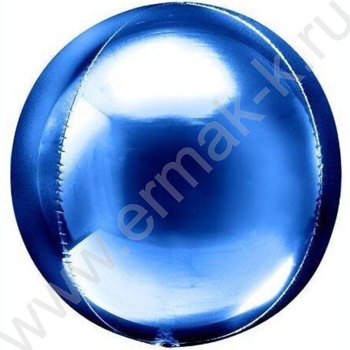 Шар фольга 20" Сфера 3D синий/Blue 51 см | Фото 1