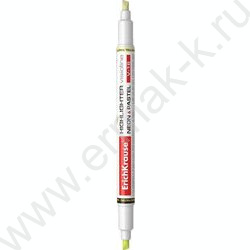 Текстовыделитель двустор. /желтый/ 3,3мм косой Neon+Pastel  "Visioline V-16" | Фото 1