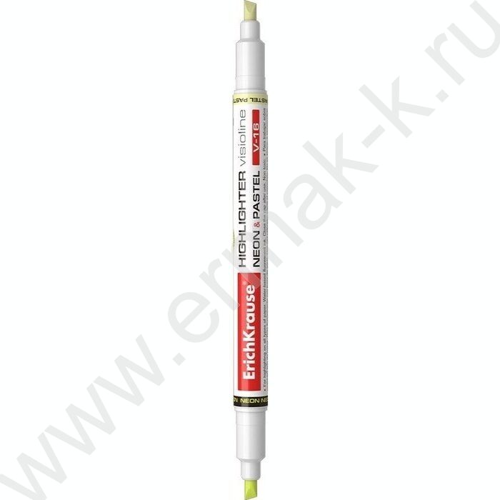Текстовыделитель двустор. /желтый/ 3,3мм косой Neon+Pastel  "Visioline V-16" | Фото 1