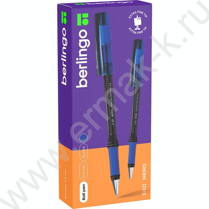 Ручка шар "I-10 Nero" 0,4мм синяя /резиновый грип | Фото 3