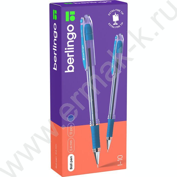 Ручка шар "I-10" 0,4мм синяя /резиновый грип | Фото 3