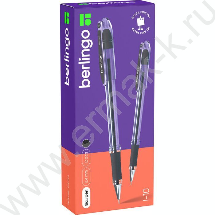 Ручка шар "I-10" 0,4мм черная /резиновый грип | Фото 3