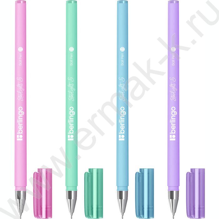 Ручка шар "Starlight S" 0,5мм синяя /корпус прорез. пластик /ассорти пастель | Фото 1