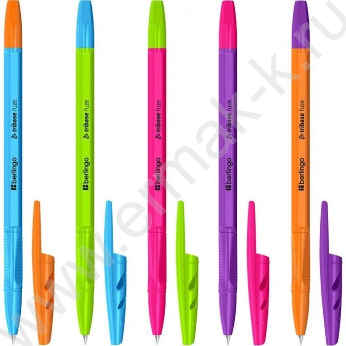 Ручка шар "Tribase Fuze" 0,7мм синяя /ассорти | Фото 1