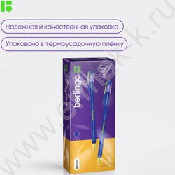 Ручка шар "xGold" 0,7мм синяя /резин. грип /игольчатый стержень | Фото 5