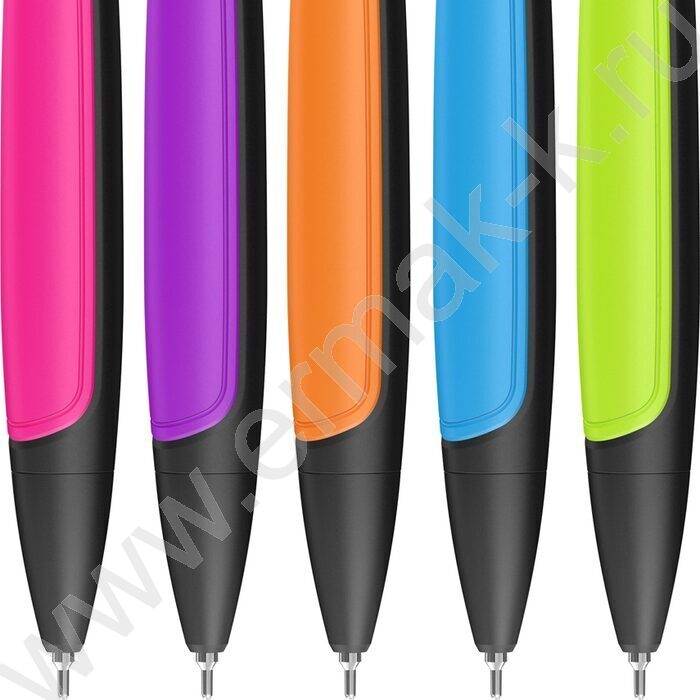 Ручка шар авт синяя 0,7мм "Color Zone 2" /корпус прорезин. пластик /ассорти | Фото 2