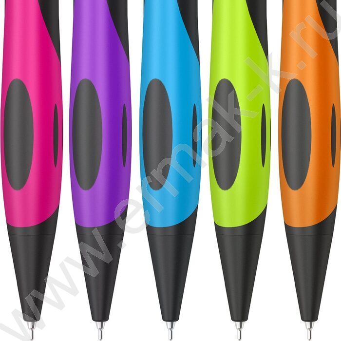 Ручка шар авт синяя 0,7мм "Color Zone" /корпус прорезин. пластик /ассорти | Фото 2