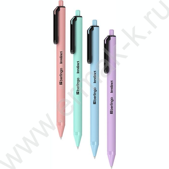 Ручка шар авт синяя 0,7мм "Instinct" /корпус прорезин. пластик /ассорти | Фото 1