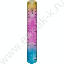 Линейка пл 20см Rainbow Flex гибкая полупрозрачная радужная /блистере | Фото 1