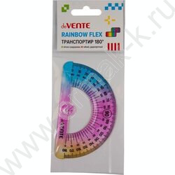 Транспортир 180*12см Rainbow Flex полупрозрачный радужный, гибкий /блистер | Фото 2