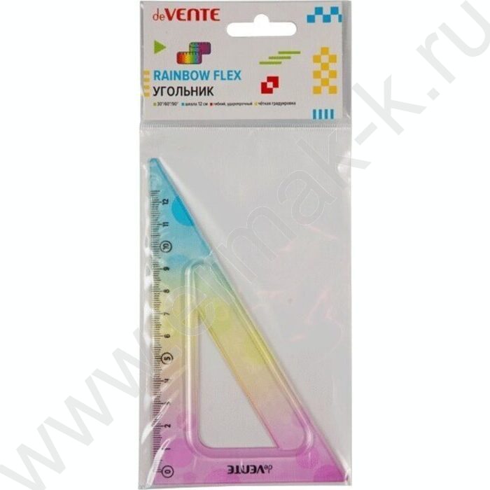 Треугольник пл. 30*12см Rainbow Flex  полупрозрачный радужный, гибкий /блистер | Фото 2