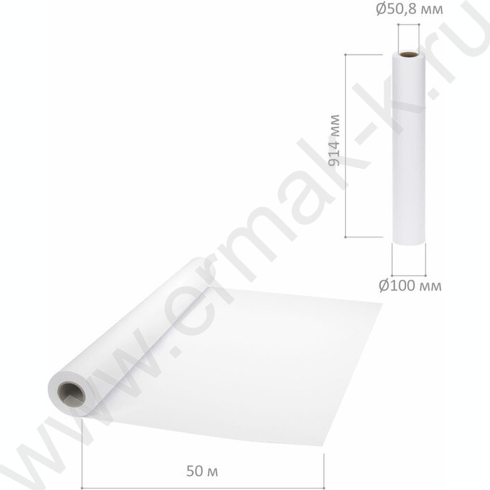 Ролевая бумага  А0+  914мм*50м,(D50,8мм),80г | Фото 3