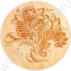 Набор д/творчества Выжигание.Дощечка для выжигания "Волшебный цветок" (круг 185 мм) | Фото 5