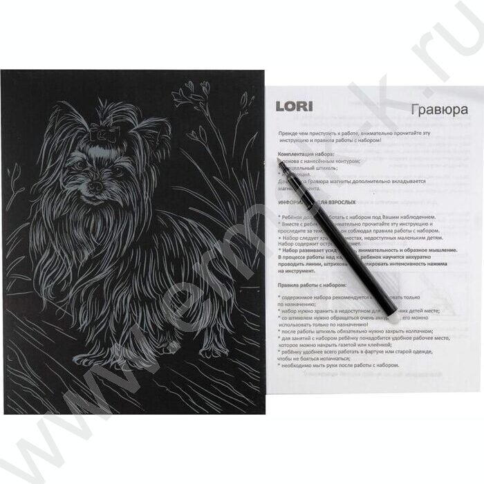 Набор д/творчества Гравюра большая Собаки.Йоркширский терьер золото | Фото 4