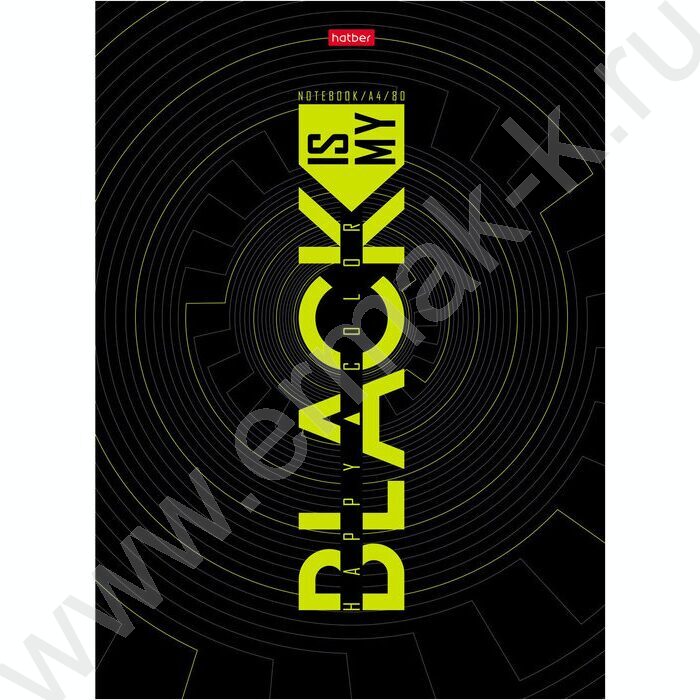 Бизнес-блокнот  80л А4 5-цв.блок "BLACK" клетка | Фото 1