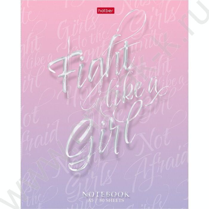 Тетрадь  80л клетка "Девочки вперед!" /мат. ламин.3D фольга/ ассорти | Фото 4