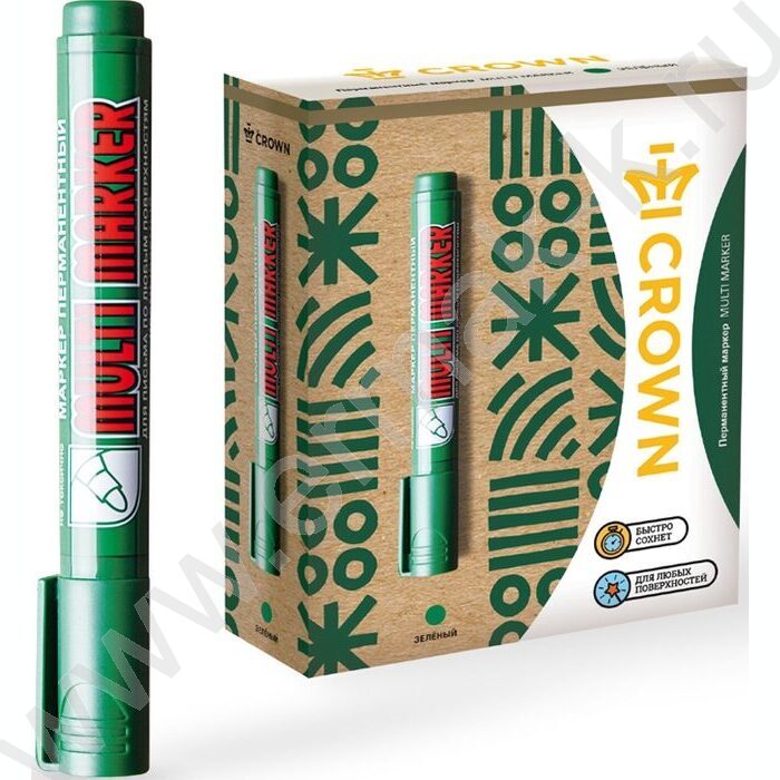 Маркер перм. /зеленый/ 3мм круг "Multi Marker" | Фото 2