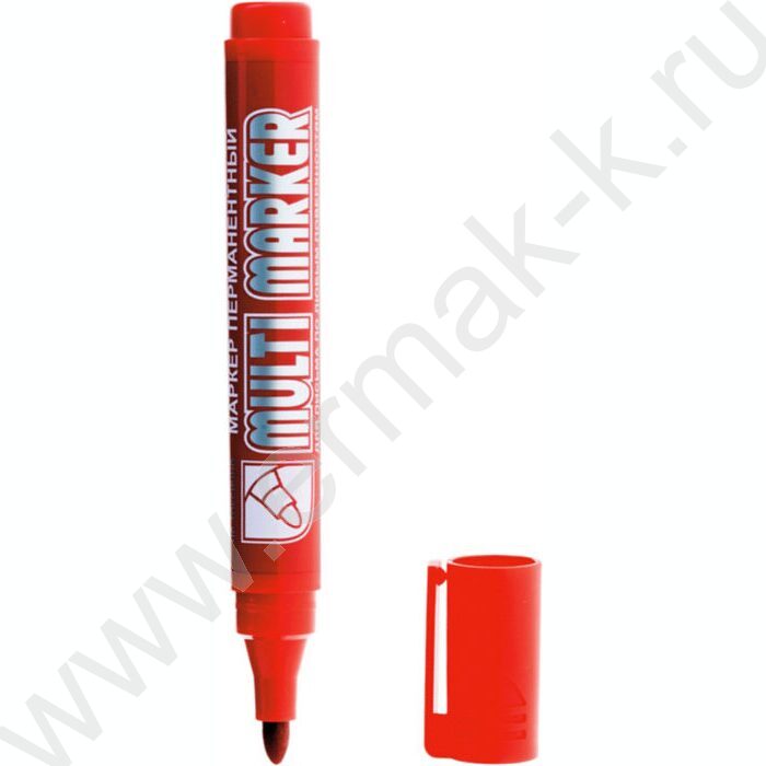 Маркер перм. /красный/ 2мм круг "Multi Marker"   | Фото 1