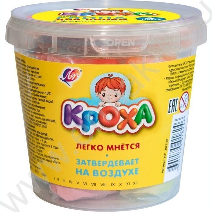 Глина д/лепки 4цв с формочками | Фото 1