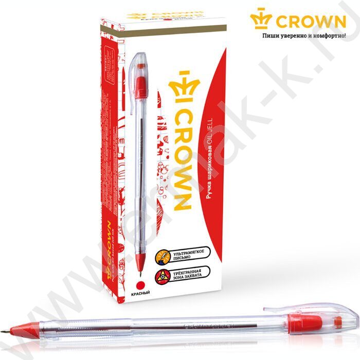 Ручка шар на масл. основе красная 0,7мм "Oil Jell" | Фото 3