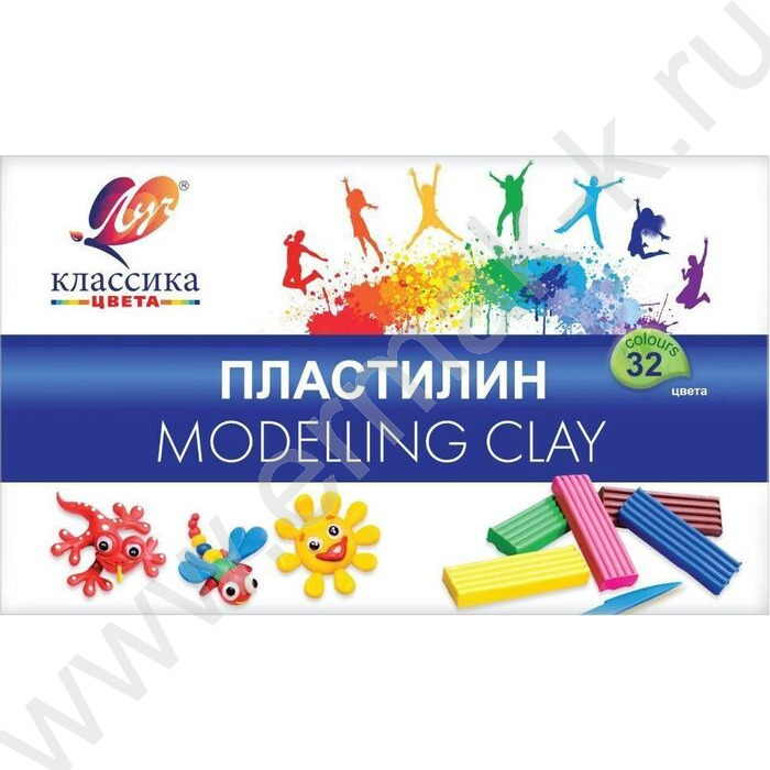 Пластилин  32цв 640г Классика стек | Фото 1